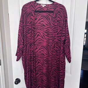 LOFT Zebra Print Duster/Kimono